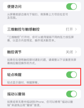 新邵苹果授权维修站分享iPhone轻点无法唤醒怎么办 